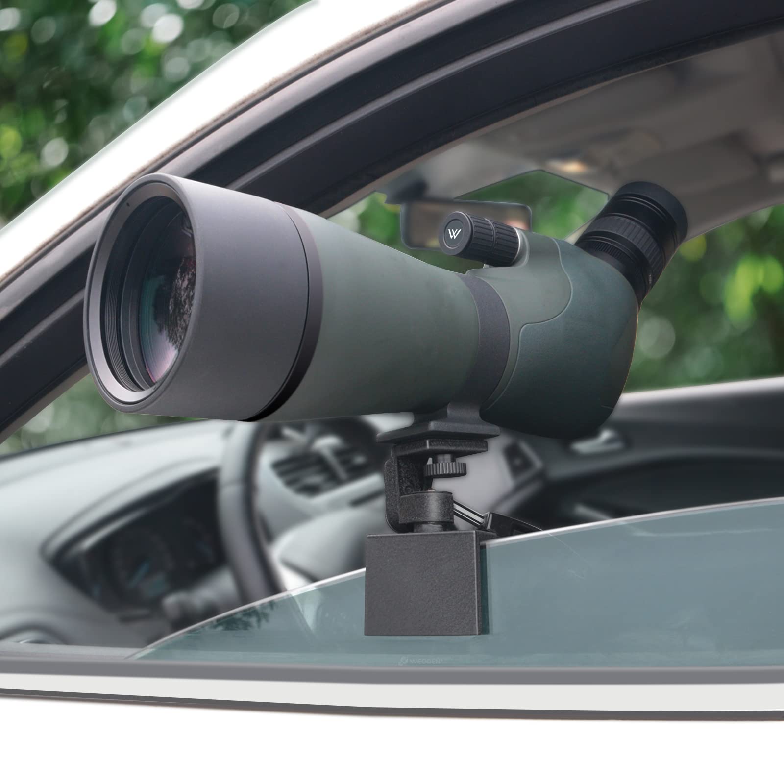 Weooen Adjustable Car Window Mount For Spotting Scope Monocular Binocular With Standard 1/4-20 Threads