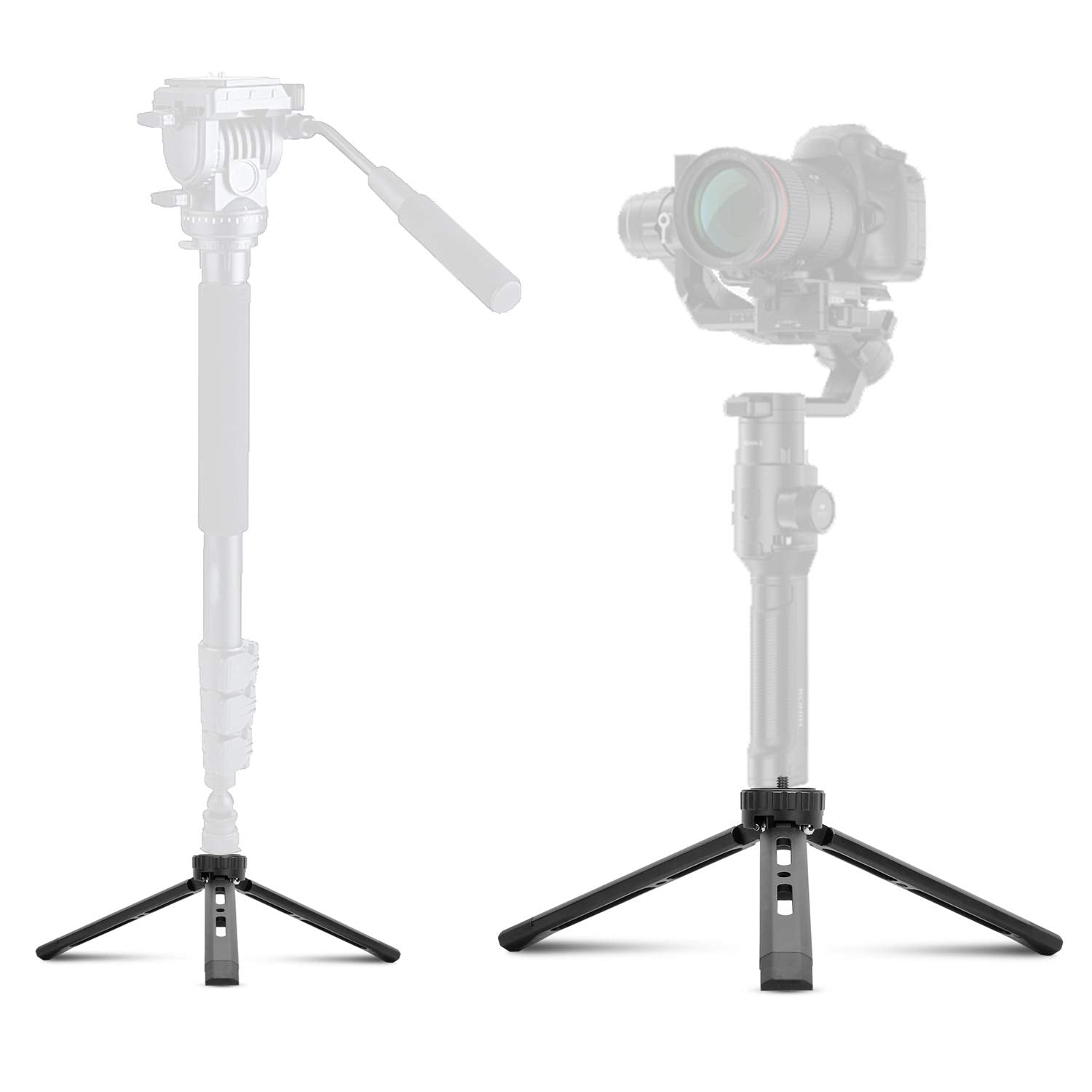 Eaxanpic Aluminum Mini Tripod,Desktop Tabletop Stand Tripod For Zhiyun Smooth Q/4, Crane Plus/2, Osmo Mobile, Ronin-S, Vimble 2,Gimbal Handle Grip Stabilizer