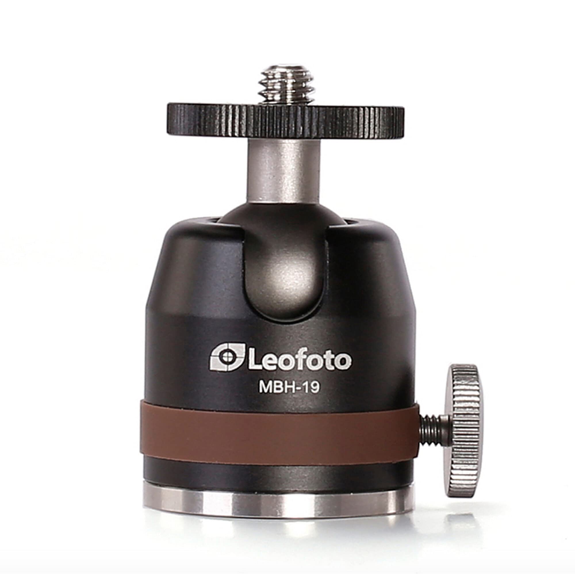 Leofoto Mt-02 Mini Tripod, Aluminum, Portable And Compact, 1/4" Tripod Mounting Stud Ball Head Kit (Mt-02+Mbh-19)