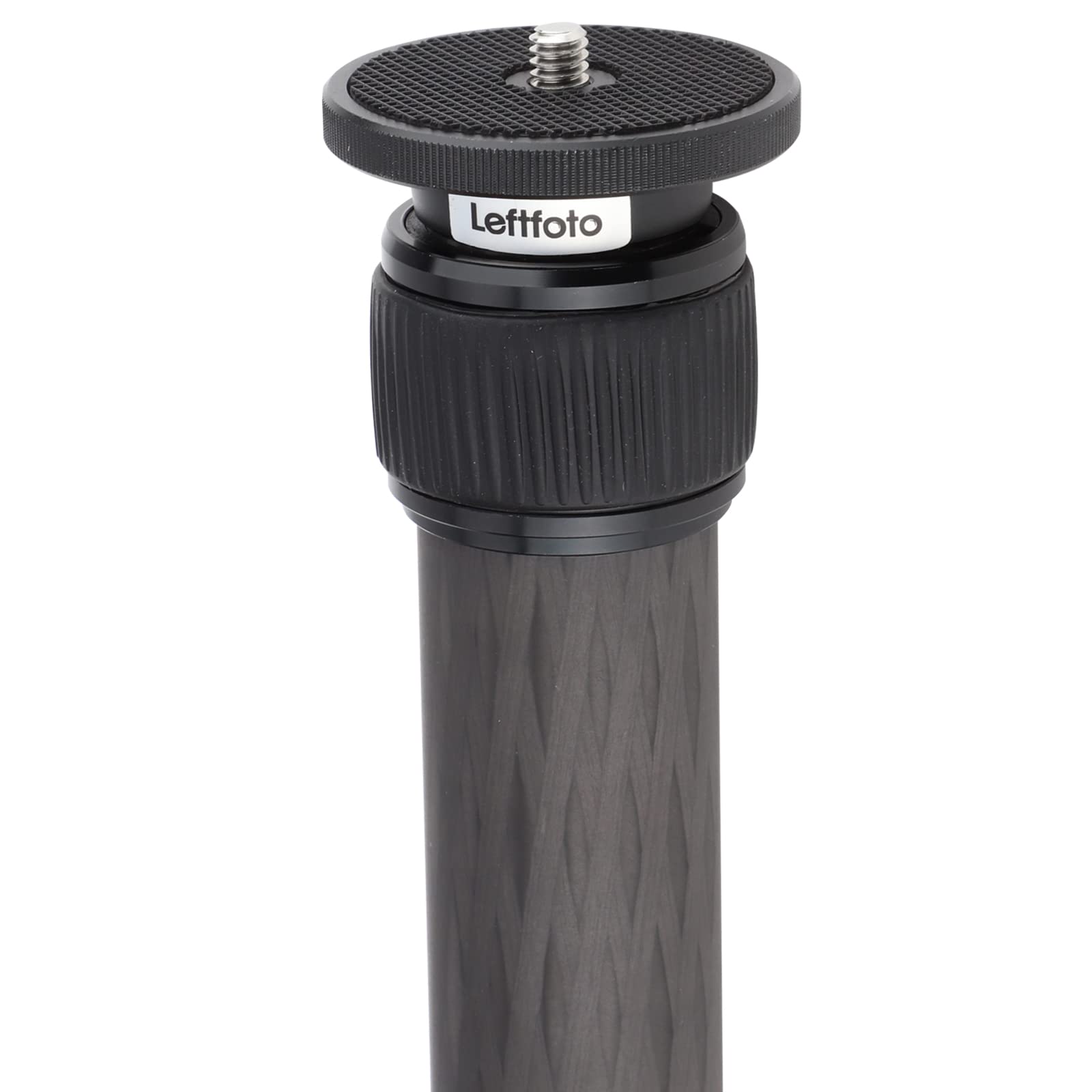 Leftfoto Carbon Fiber Tripod Extender, Two-Section Tripod Extension Pole, Gimbal Stabilizer Photography Telescopic Extension Rod, 1/4''-20 And 3/8''-16 Connector, Black