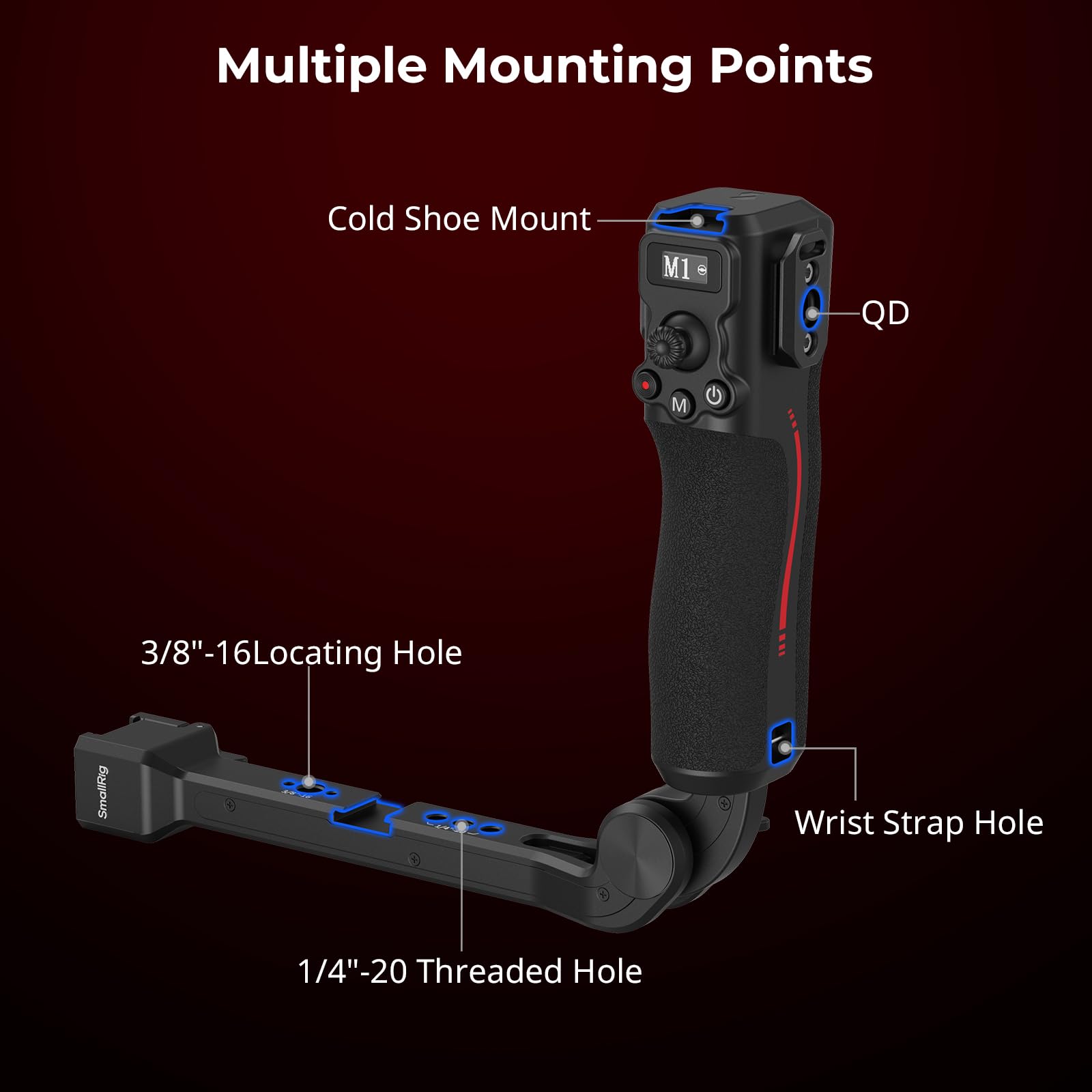 Smallrig Adjustable Sling Handle For Dji Rs 2 / Rs 3 Pro/Rs 4 / Rs 4 Pro Gimbal Stabilizer + Focus Control Dual Grip For Dji Rs 2 / Rs 3 Pro/Rs 4 / Rs 4 Pro Gimbal Stabilizer