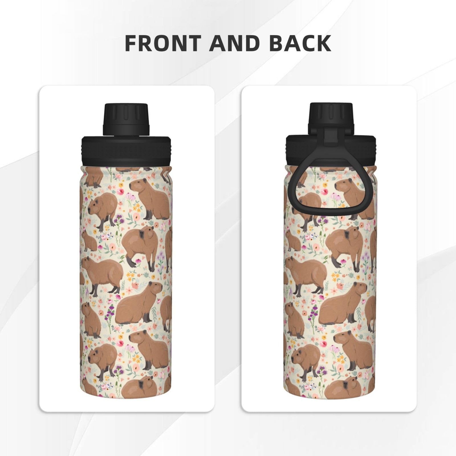 Capybara Capybara Thermos Mug Kawaii Water Bottle Stainless Steel Vacuum Insulated Bottle