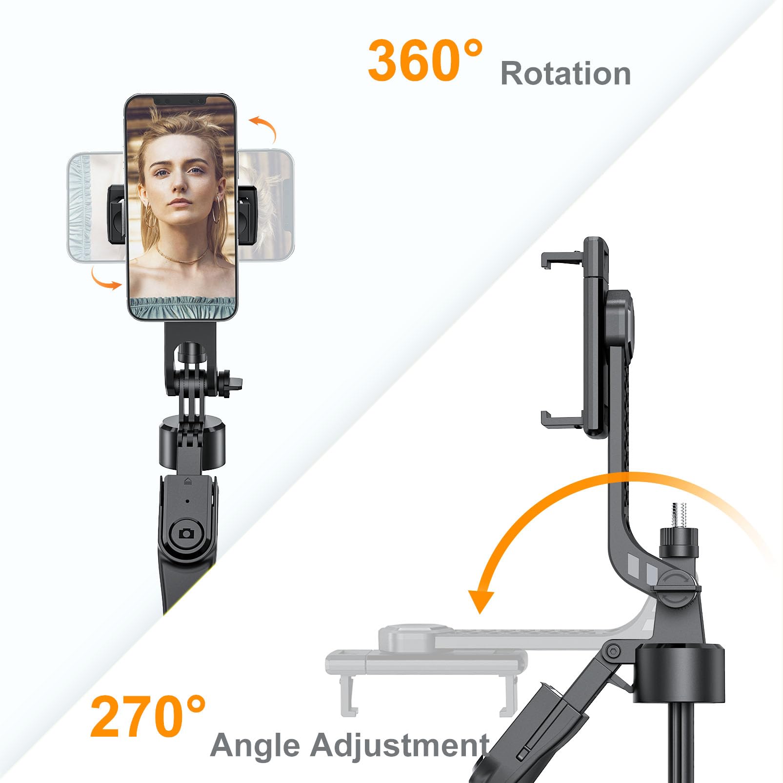 Sosirolo 72'' Cell Phone Tripod With Remote, Iphone Tripod Stand & Selfie Stick For Video Recording, [4 Legs] Travel Tripod For Gopro Cellphone Iphone/Android Pro Max