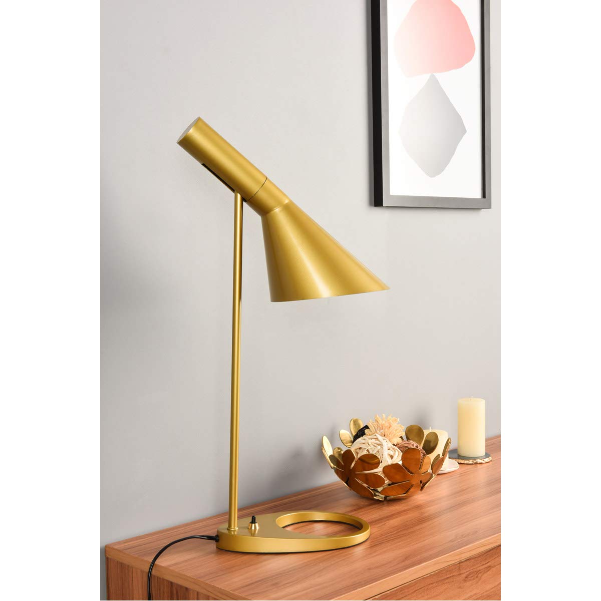 Living District Modern Home Decorative Juniper 1 Light Brass Table Lamp
