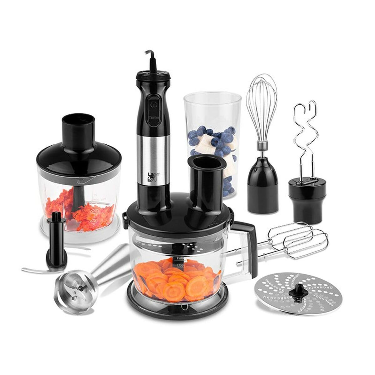 Lafe Bzl001 Blender 0.7 L Immersion Blender Black Silver Transparent 1000 W