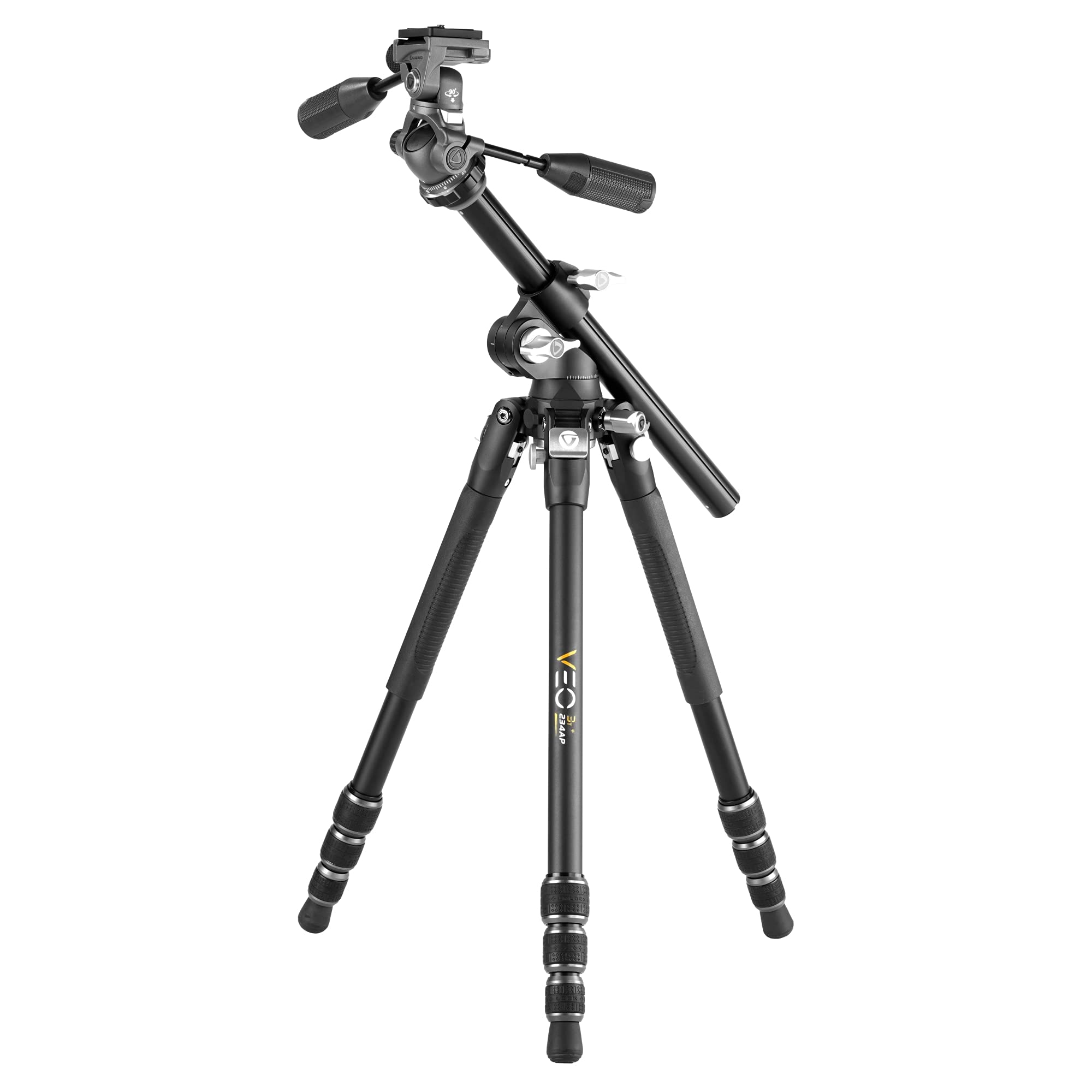Vanguard Veo3T+234Ap Aluminum Travel Tripod With Pan Head And Multi-Angle Center Column For Overhead Shots