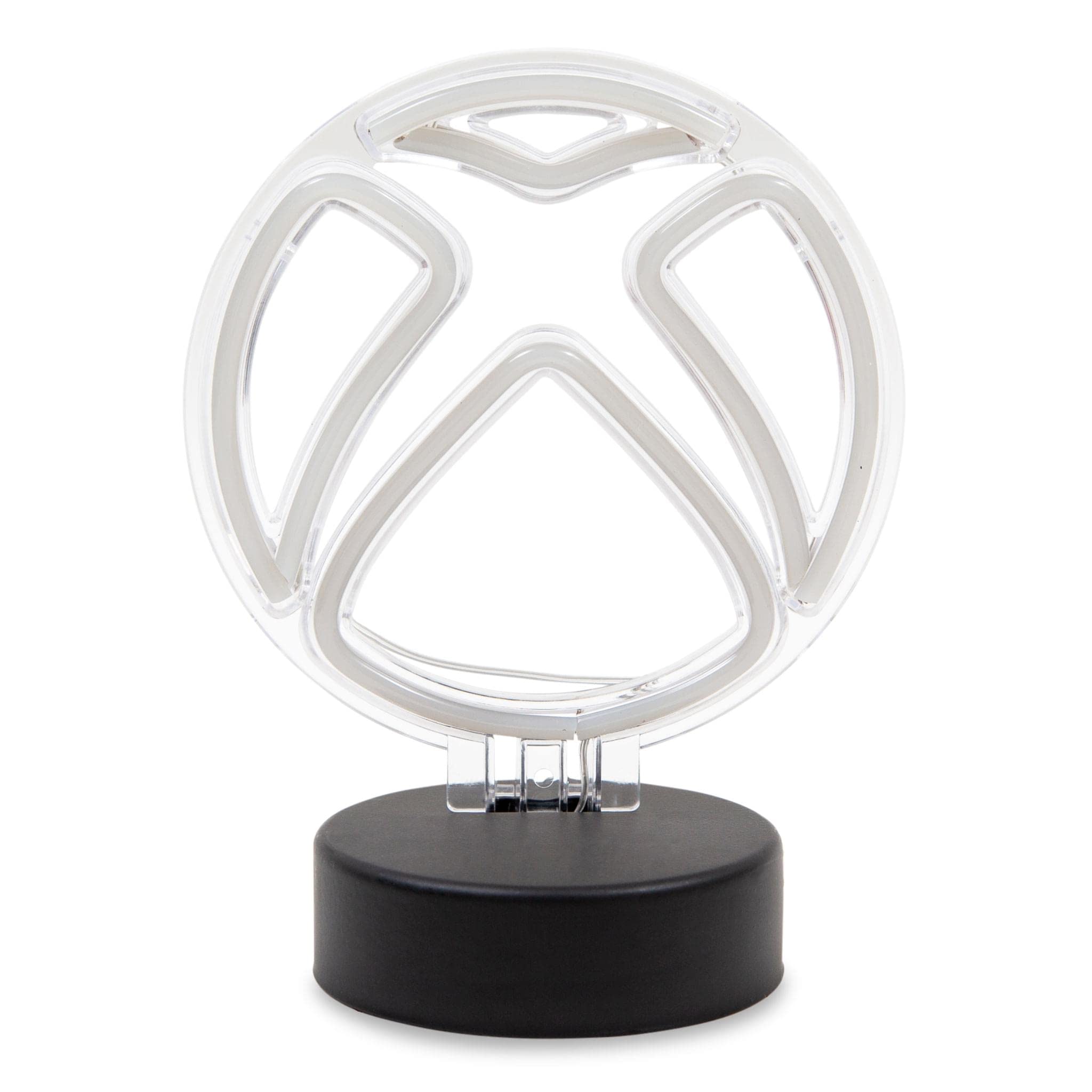 Ukonic Xbox Logo White Neon Desk Lamp | Battery-Powered Mood Light For Table, Shelf | 9 Inches Tall
