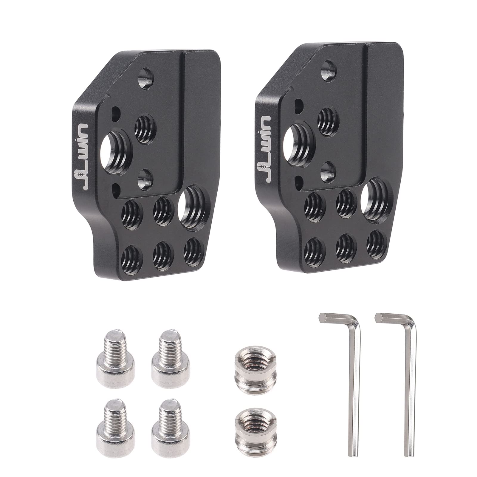 Focusfoto Pack Of 2 Extension Mount Plate Holder With Cold Shoe 1/4" 3/8" Screw For Dji Ronin S/Sc/Rs2/Rsc2/Rs3 Pro/Rs3 Mini/Rs4 Pro Gimbal Stabilizer, Monitor, Magic Arm, Microphone, Led Video Light