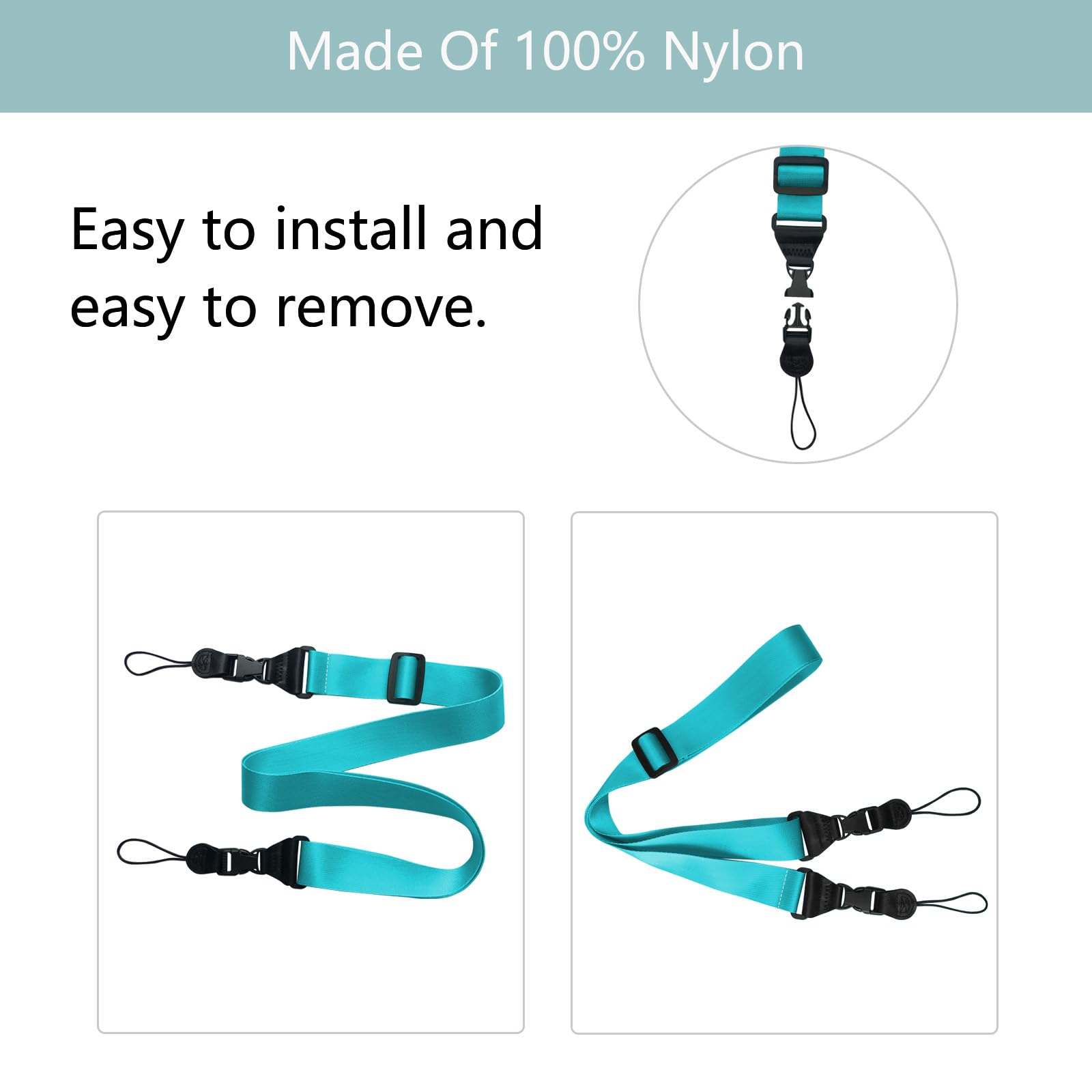 Gowjaw Adjustable Shoulder Strap:Comfortable Ipad Strap Nylon Neck Lanyard For Ipad/Samsung Tablet Case,Camera Binocular Crossbody Laptop Luggage Bag(Sky Blue)