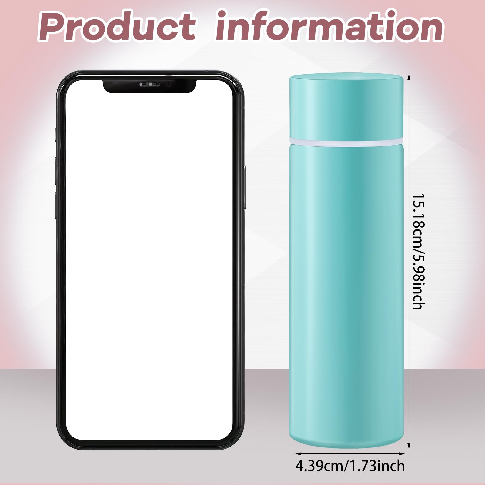 Irenare 5Oz Mini Water Bottle Mini Insulated Stainless Steel Bottle Purse Water Bottle Cute Leak
