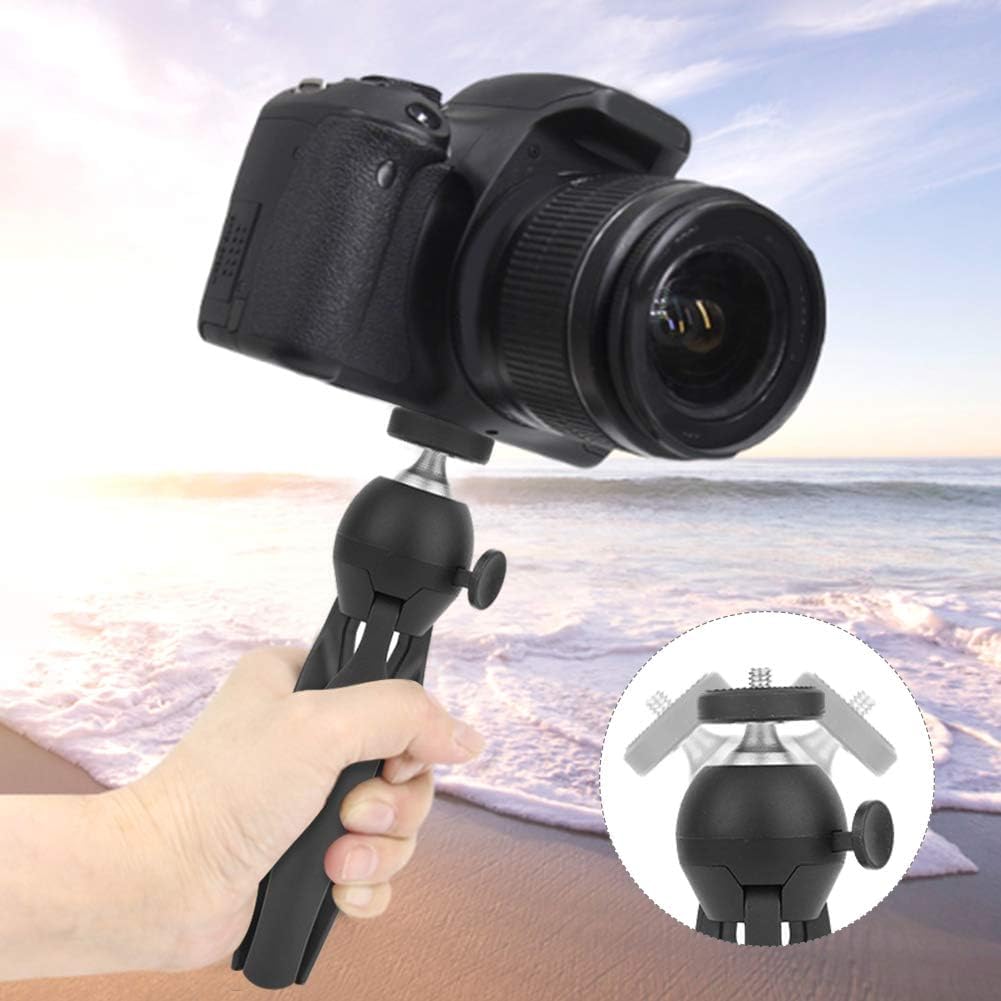 Cyrank Mini Tripod, 14.5Cm/5.7In Working Height Tabletop Small Phone Tripod Mount Camera Tripod Webcam Stand Live Steming Tripod, Black