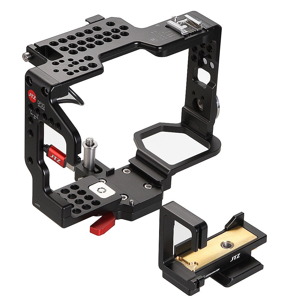 Jtz Dp30 Camera Cage Video Stabilizer With Quick Release Plate And Hot Shoe For Sony A6000 A6300 A6500 Dslr Camera Flash Speedlite,Compatible With Js-7 Cage