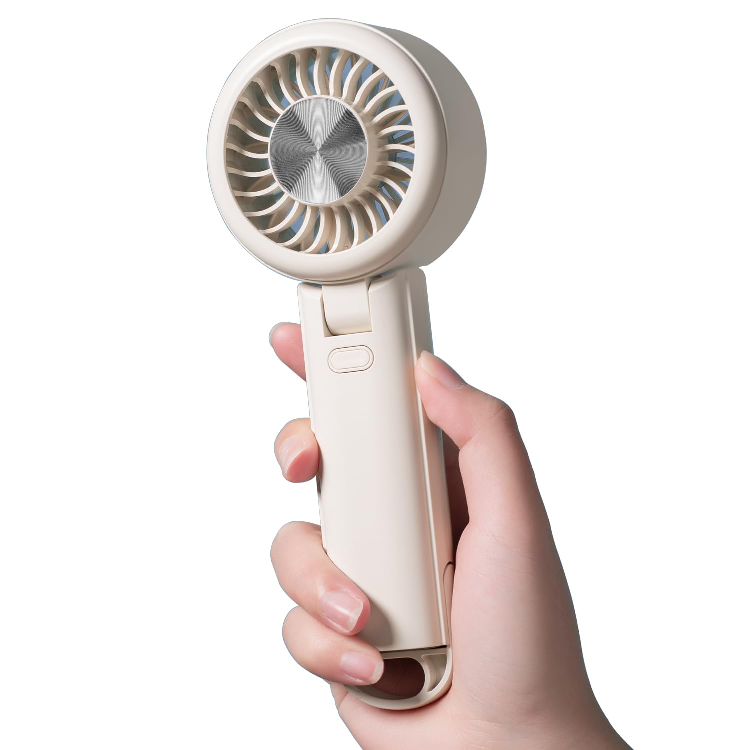 Riipoo Portable Handheld Turbo Fan With Cooling Pad - 6000Rpm High Speed Mini Turbo Fan For Travel