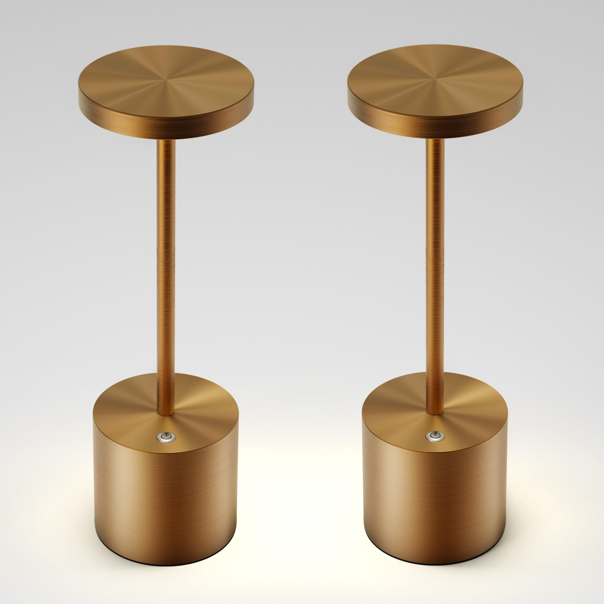 Jalvde Cordless Table Lamps Rechargeable - Outdoor Portable Led Table Light 5000Mah Battery Operated Lamp 3 Color Stepless Dimming With Memory Function For Restaurant Dining Patio 2Pack Bronze