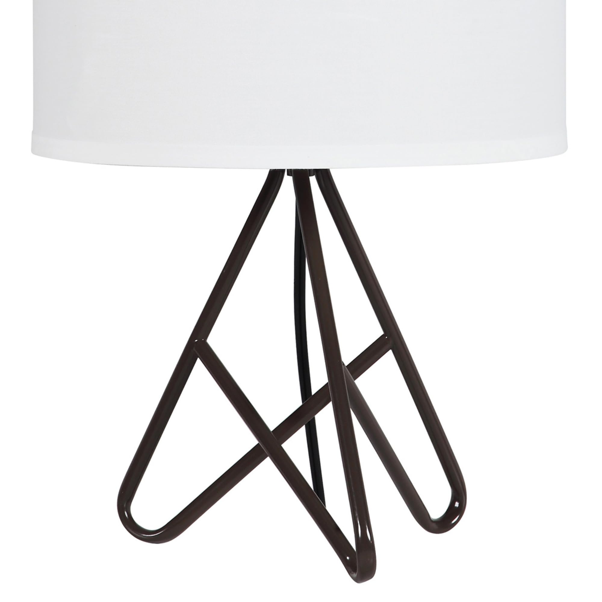 Rgkuti 17.5" Metal Tripod Table Lamp,Beside Lamp