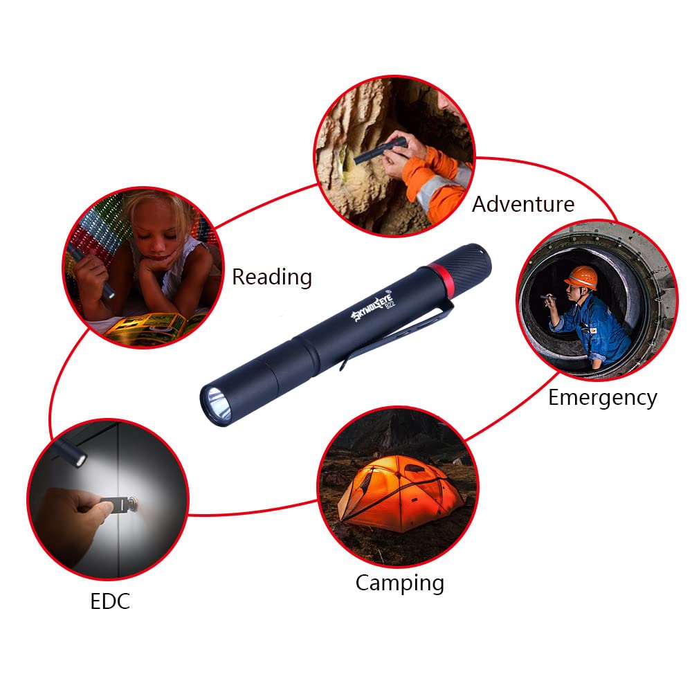 Castnoo 5 Pack Pen Flashlight, 3 Mode Led Pen Light, Pen Light Flashlights Pocket Flashlight With Clip, Bright 500 Lumens Mini Penlight, Waterproof Pen Lights For Outdoor Inspection Work, Emergency