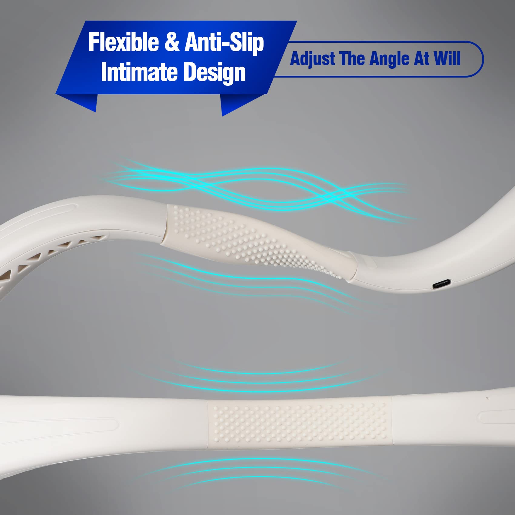 Portable Neck Fan, Bladeless Neck Fan,For Indoor Outdoor Travelling,Usb Rechargeable Personal Fan