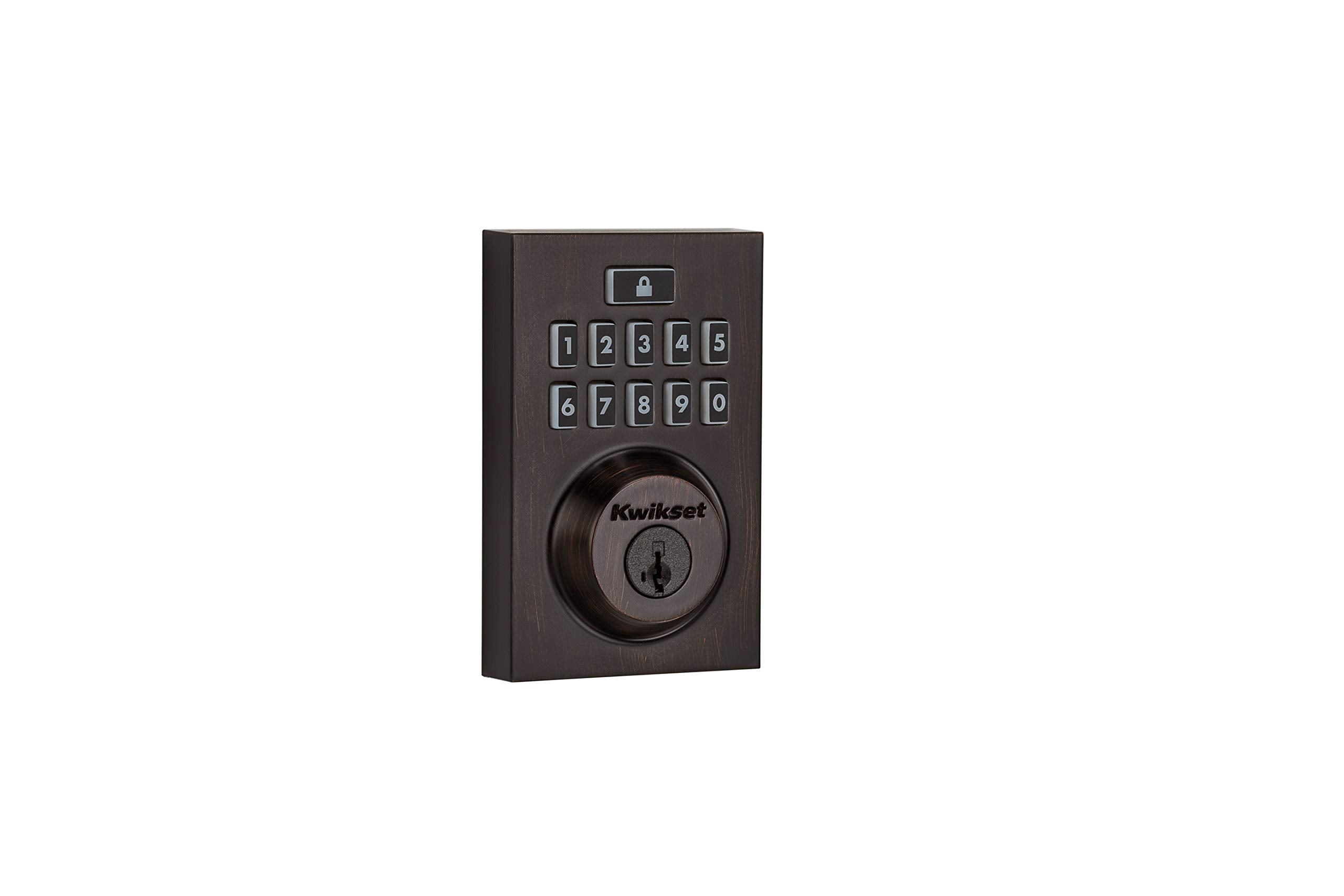 Kwikset 99130-009 Smartcode 913 Contemporary Electronic Deadbolt Featuring Smartkey In Venetian Bronze