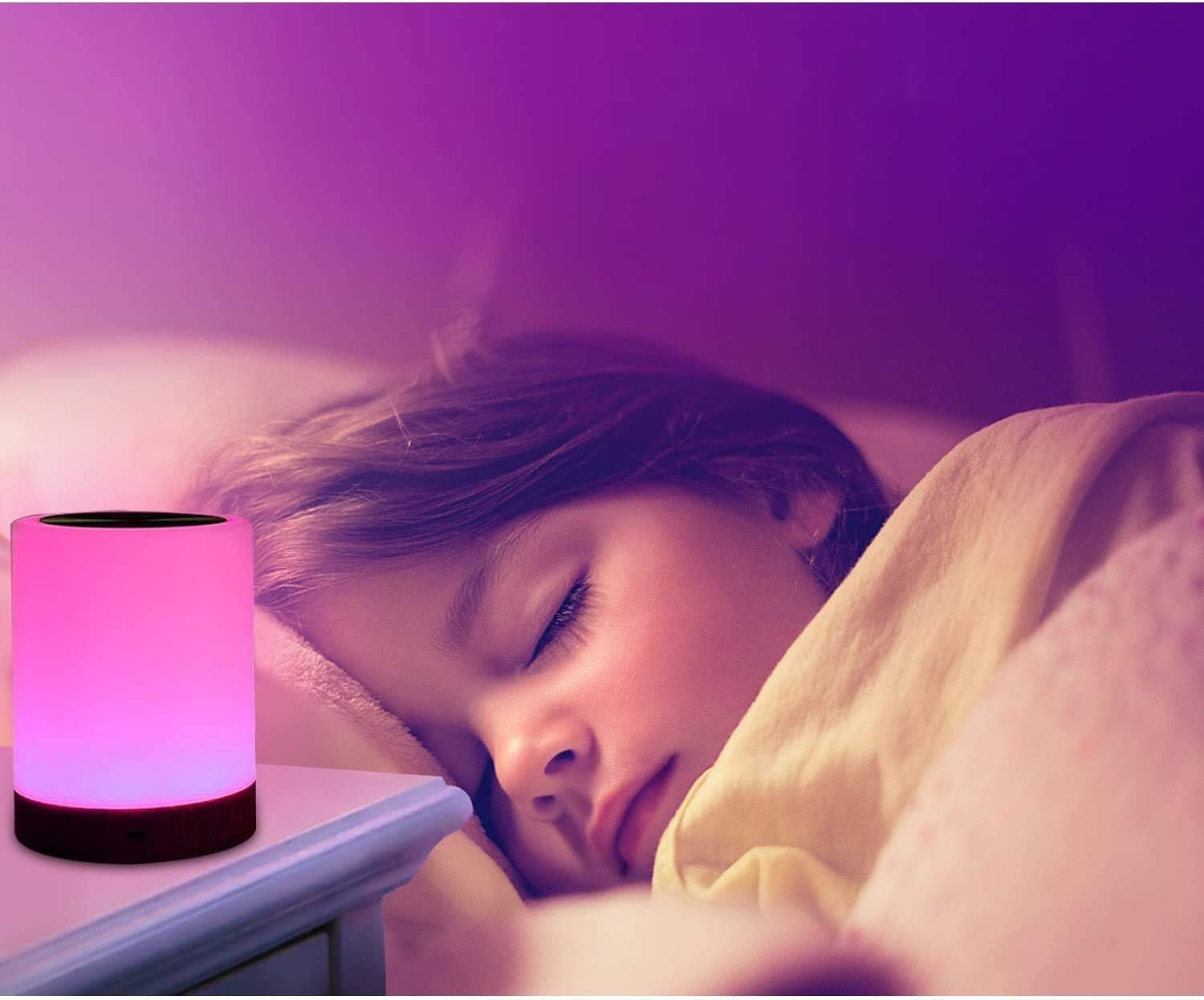 Lhyuetong Night Light,Led Touch Bedside Table Lamp,Touch Lamp For Bedrooms Living Room Portable Table Bedside Lamps With Rechargeable Internal Battery Warm White Light Rgb Color Changing Night Light