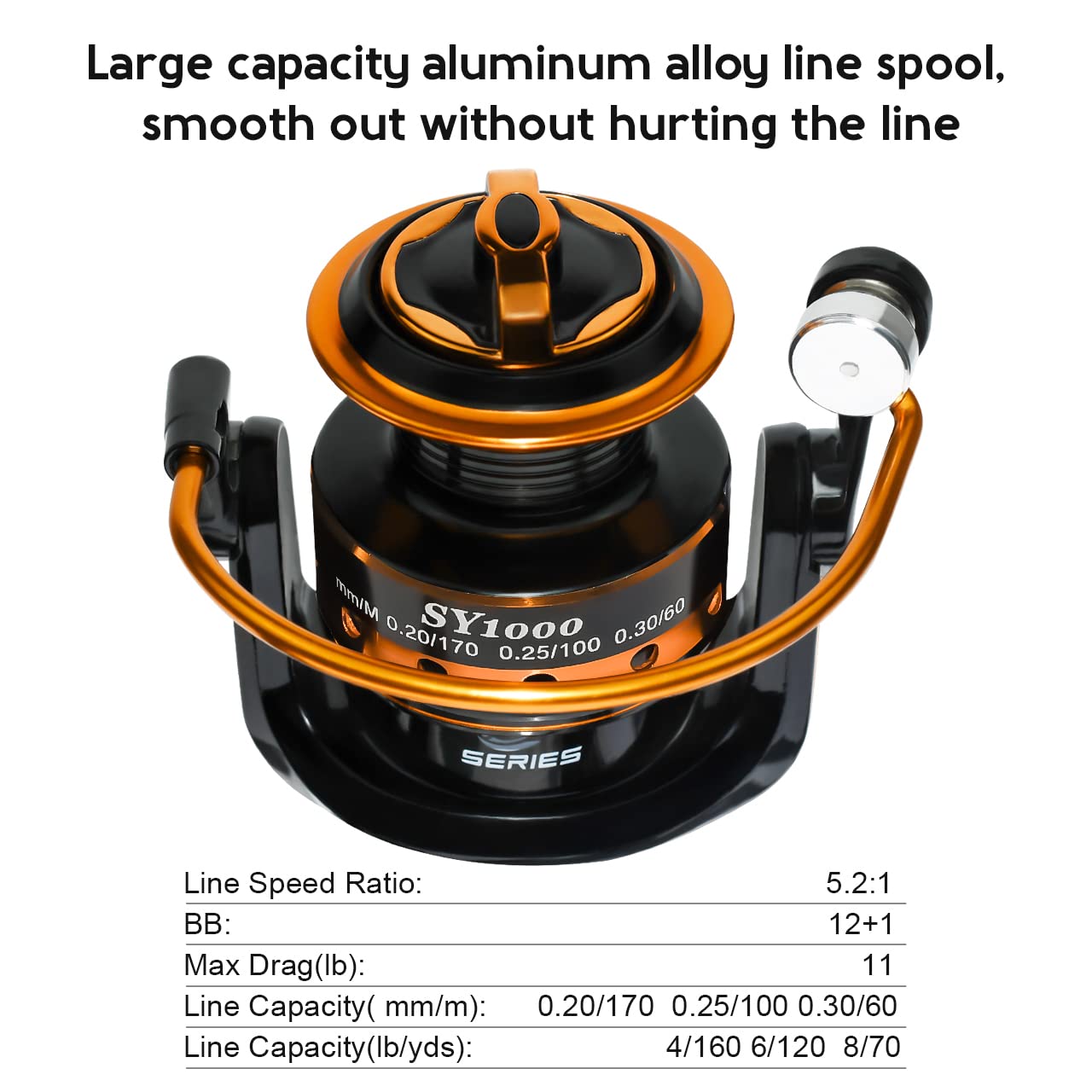 Qingler Summer And Centron Spinning Reels, 12 +1 Bb Light Weight & Ultra Smooth Reel For Ice/Summer 3000/1000 Fishing Reel By Qingler