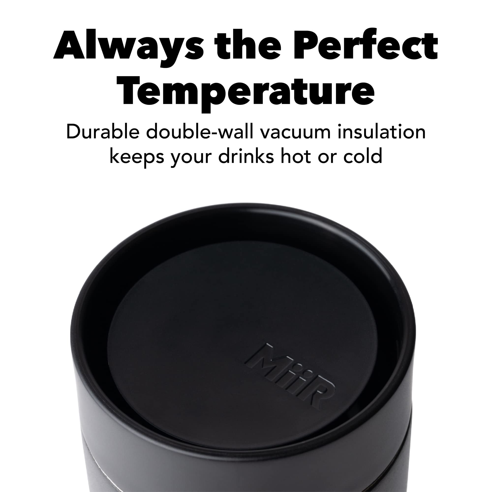 Miir 360 Traveler, Stainless Steel Double-Wall Vacuum Insulated Tumbler - Leakproof 360 Lid