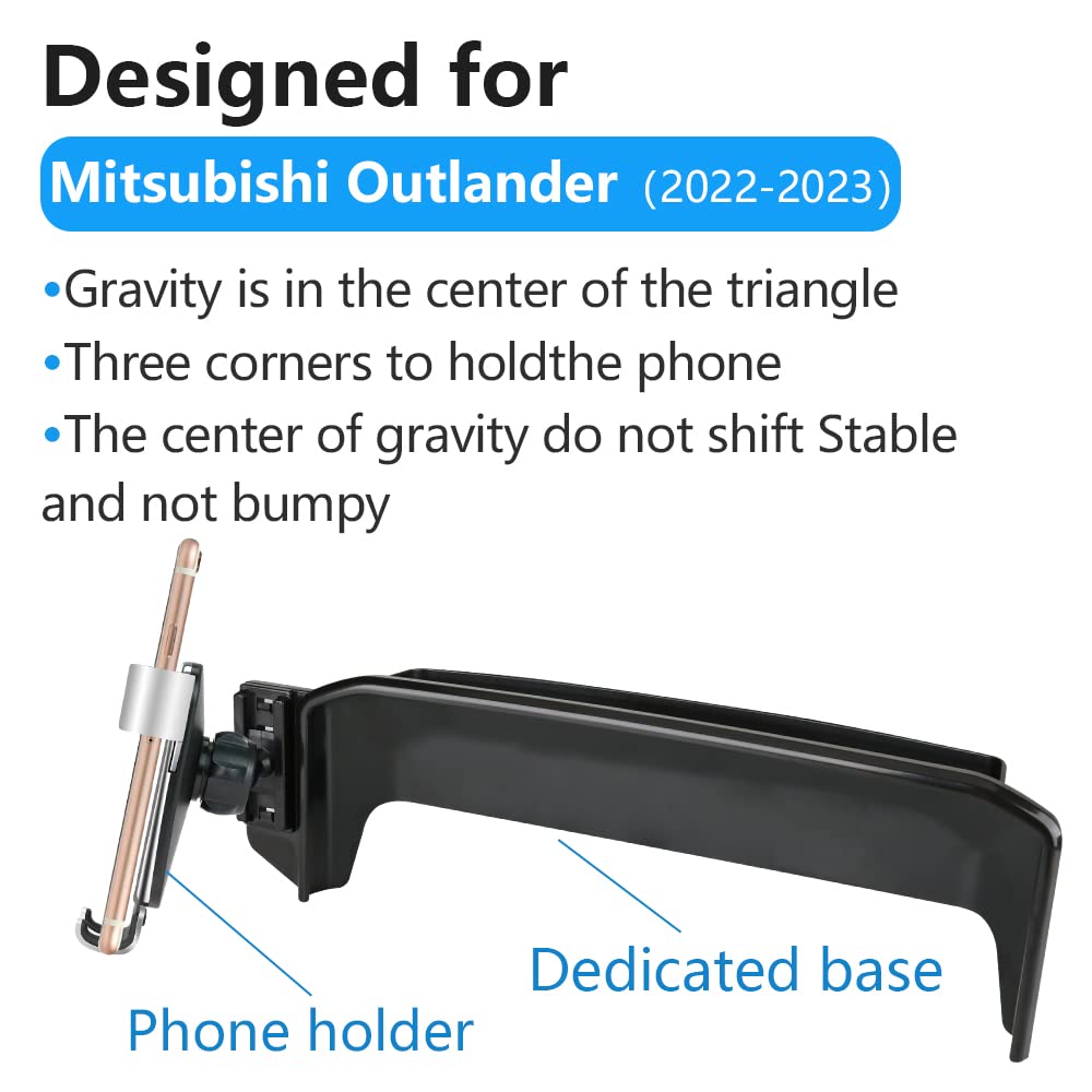 Lunqin Car Phone Holder For Mitsubishi Outlander    And Outlander Phev   Auto Interior Accessories Best Cell Phones Mount Cellphone Mobile Cradle Charging Navigation Screen Bracket