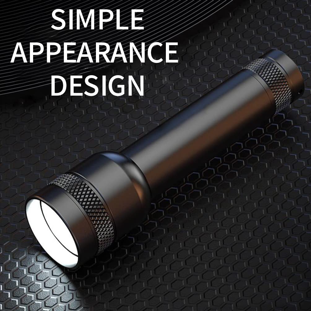 Rodiisky Rechargeable Flashlights, Bright Mini Edc Flash Light, Ipx4 Water Resistant Flashlights Emergency Power Outage (Batteries Included)Tail Switch Flashlamp For Outdoor, Emergency Hurricane (4.4 In)