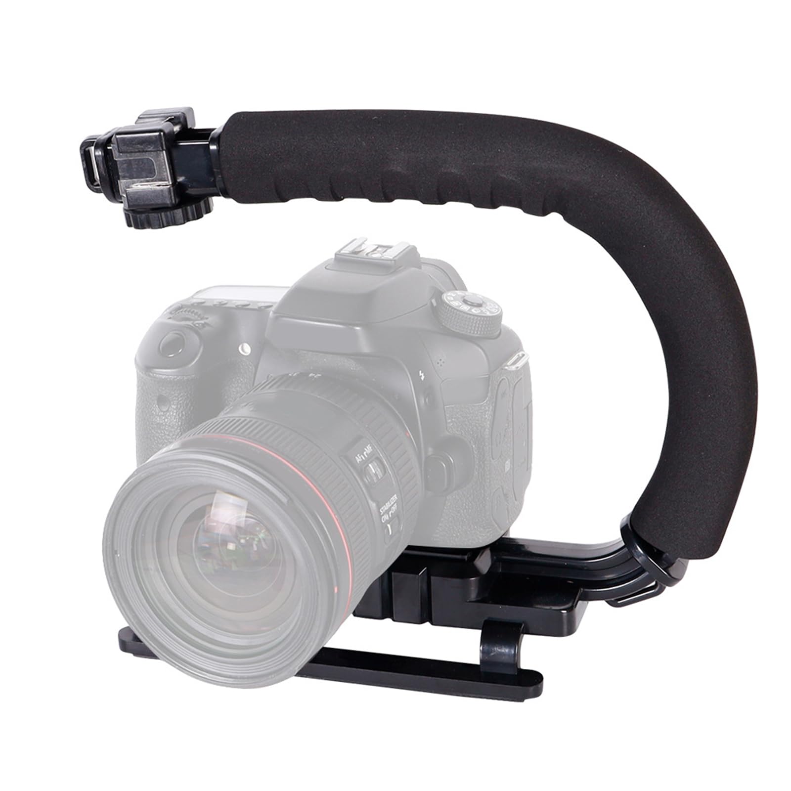 Rumds Camera Stabilizer Handheld U-Grip With Anti-Skid Design And Cold Shoe Mount Lightweight For Stable Video-Photo