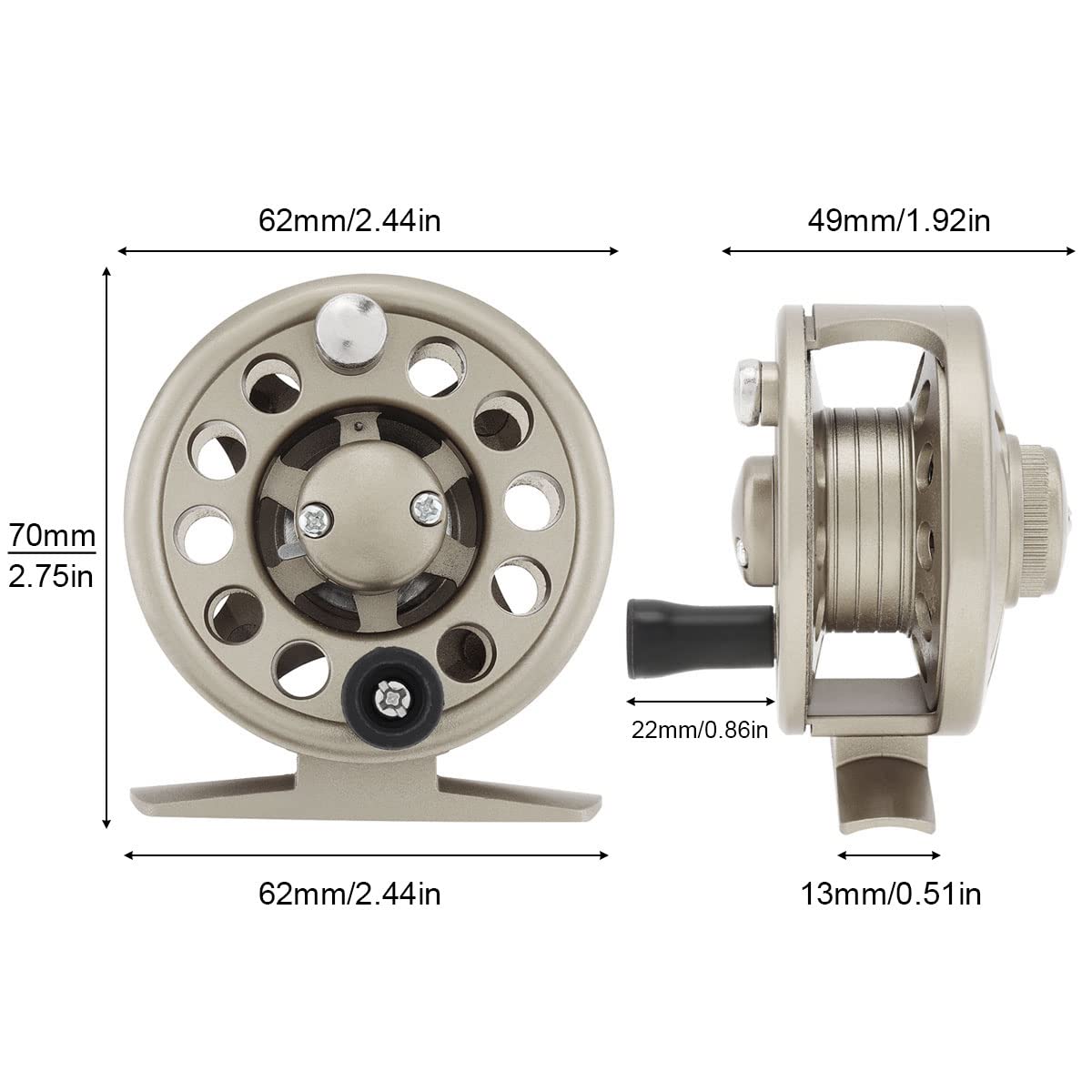 Origlam Fly Fishing Reel Fishing Wheel, Fly Ice Fishing Reel Spinning Fishing Reels, Powerful Lightweight Spinning Reels For Freshwater Saltwater