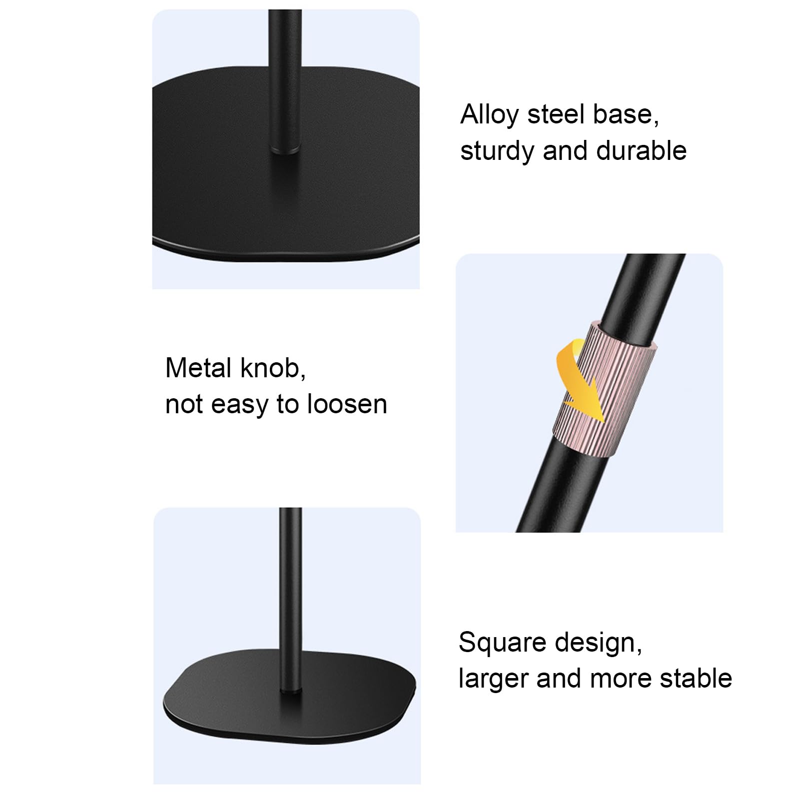 Acouto Adjustable Camera Stabilizer With Alloy Steel Chassis Telescopic Pole For Cameras, Projectors, 1/4In Screw Port (Large Stabilizer 5Kg Capacity)