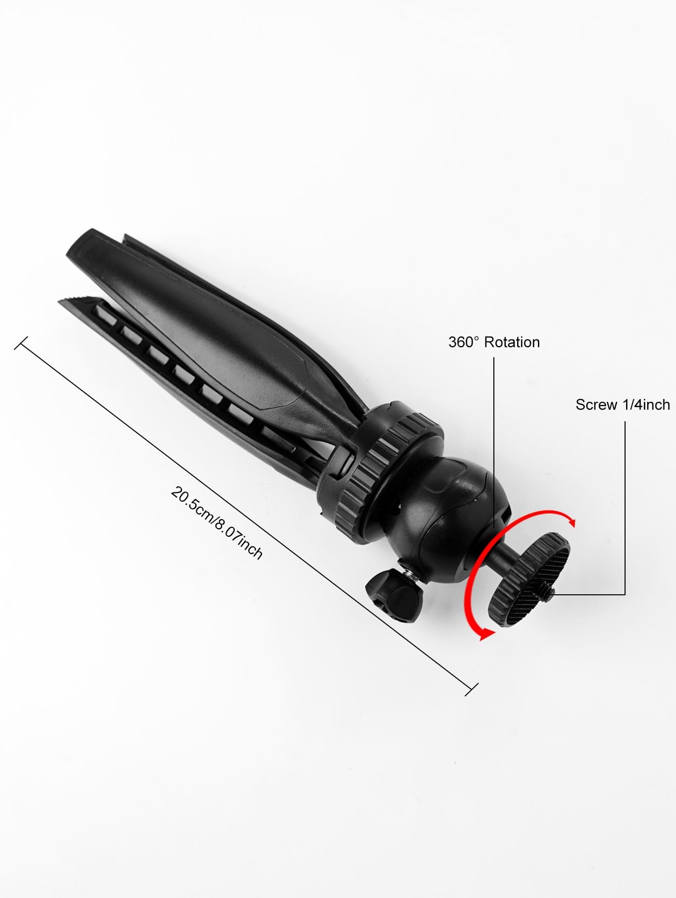 Reflex Camera Tls Tls-Ft16 360° Ball Head Mini Tripod Stand Holder - Portable, Lightweight For Dslr, Webcam & Phones, Strong Stability, Adjustable Angle, Ideal For Vlogging, Photography & Filming