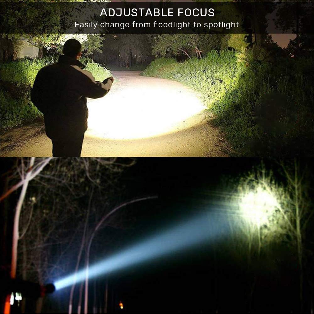 Itoncs Led Tactical Flashlight, Magnetic Flashlight, 2000 Lumens Super Bright Flash Light With Cob Work Light, Waterproof, 4 Modes, Pocket Led Flashlights For Outdoor Camping Emergency
