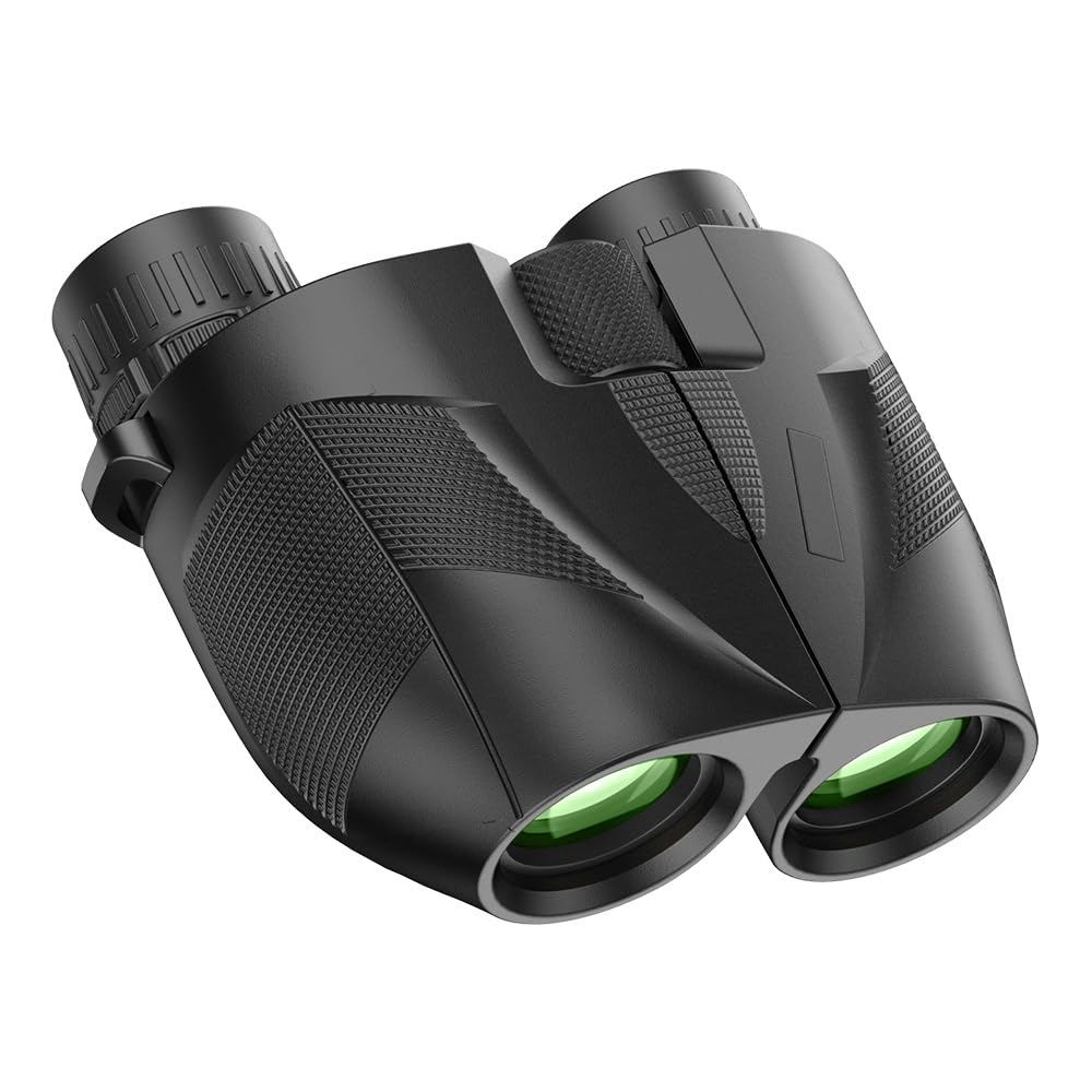 Paafjell Compact Waterproof Binoculars 12X25 Coated Lenses For Hunting Theatre Camping Hiking Bird Watching