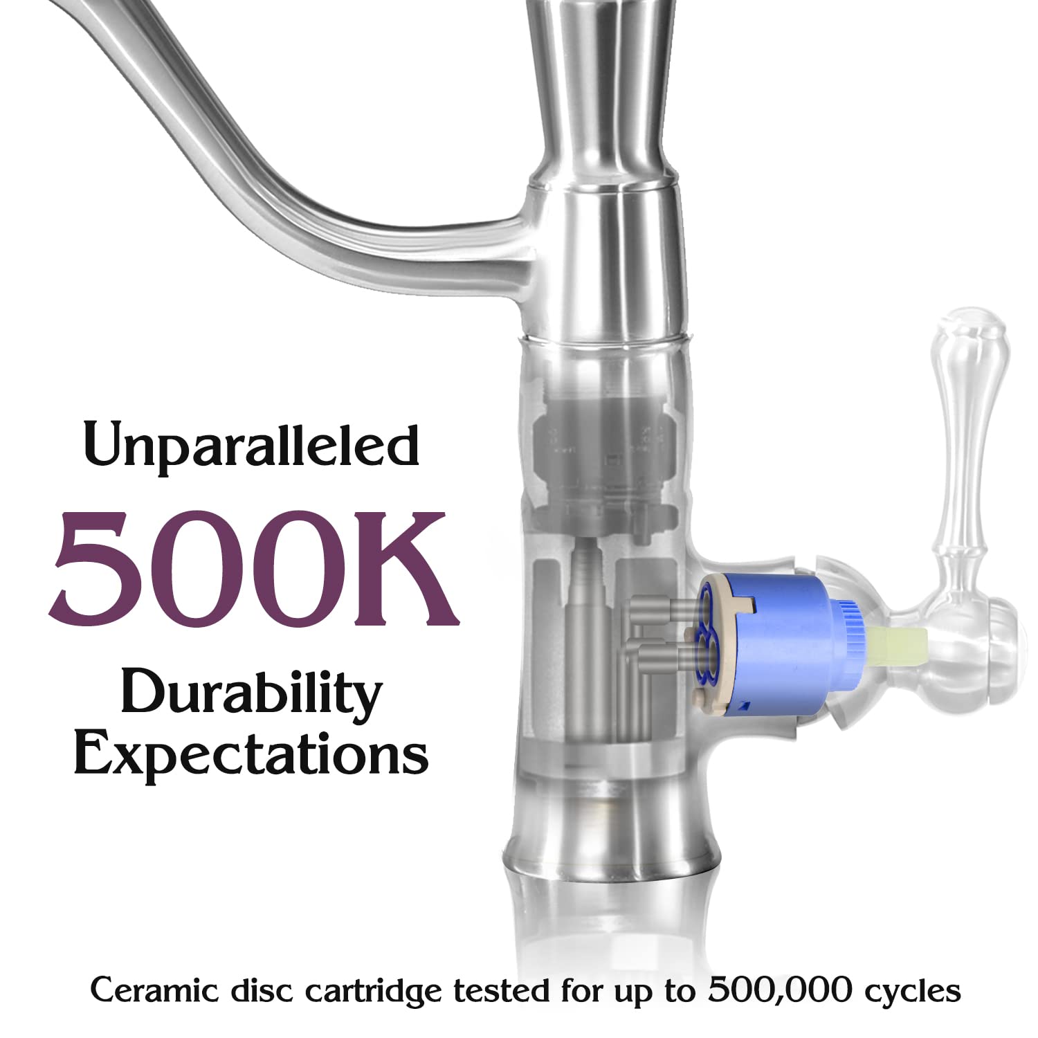 Hoanmpy Black Kitchen Faucet, Pull-Down Sprayer Kitchen Faucet And Pot Filler (Brushed Nickel)