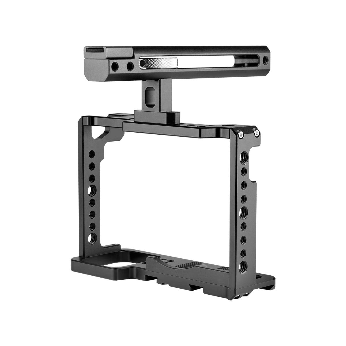 Kamthing Aluminum Video Camera Cage Stabilizer For Panasonic Lumix S1H S1R S1 Camera With Top Handle Grip Multiple 1/4" 3/8" Screw Mount (Cage With Top Handle)