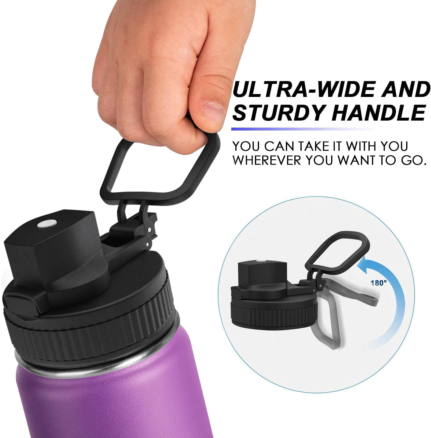 Koodee Water Bottle 16 Oz Stainless Steel Double Wall Vacuum Insulated Water Bottle For Kids School