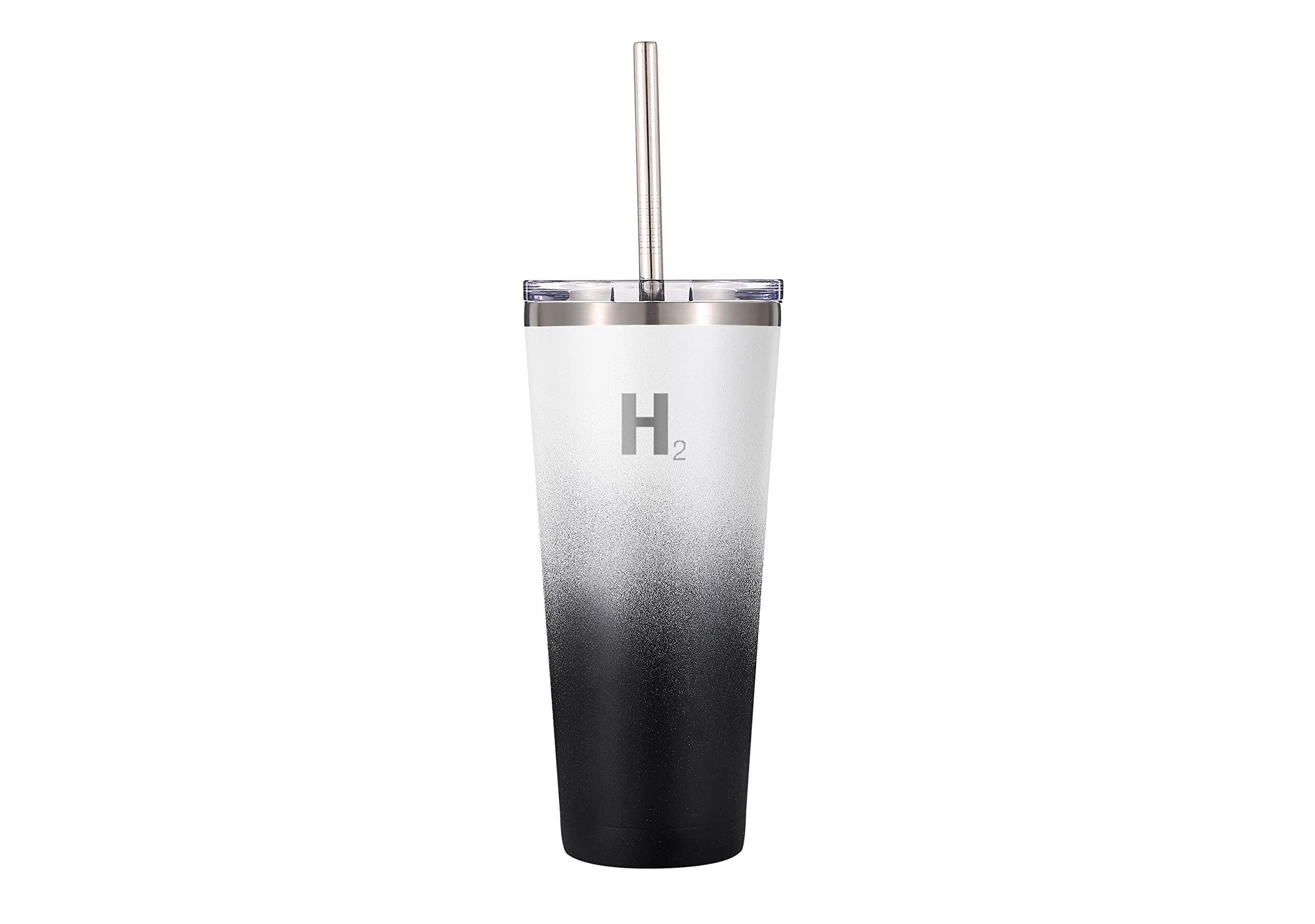 H2 Hydrology Classic Tumbler  Tumbler With Lid And Four Straws  Double Wall Vacuum Insulated
