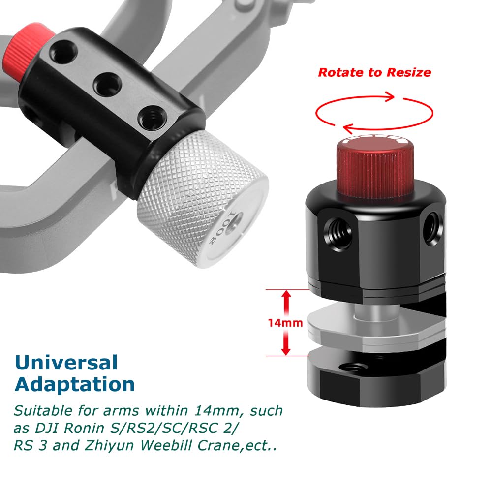Koqinviz Universal Gimbal Counterweight Kit With Balance Weight Mounting Clamp And 50G+100G Counterweights For Dji Ronin S/Sc/Rs2/Rsc2/Rs3/Rsc3,Zhiyun Weebill S Crane Gimbals