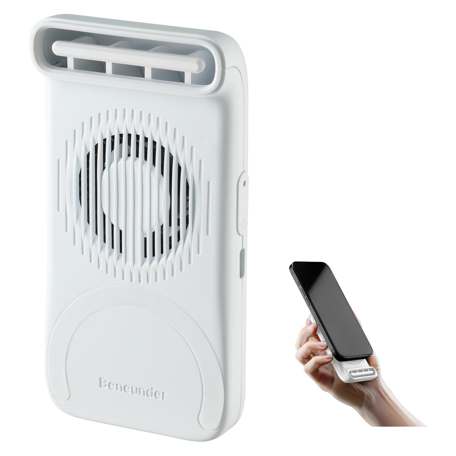 Beneunder portable handheld fan with MagSafe compatibility, mini design with magnetic ring for personal cooling