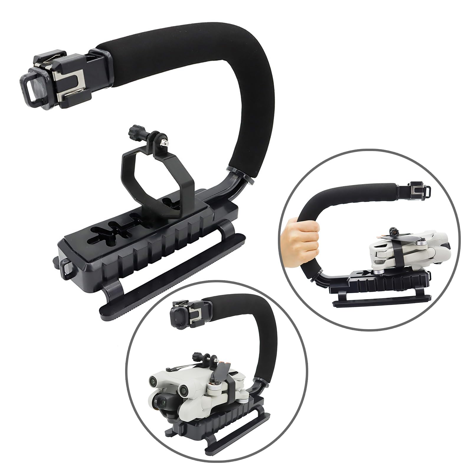 Rumds Lightweight And Portable Video Action Stabilizer With Hot Shoe Mount Stabilizing Handle Grip For 3 3