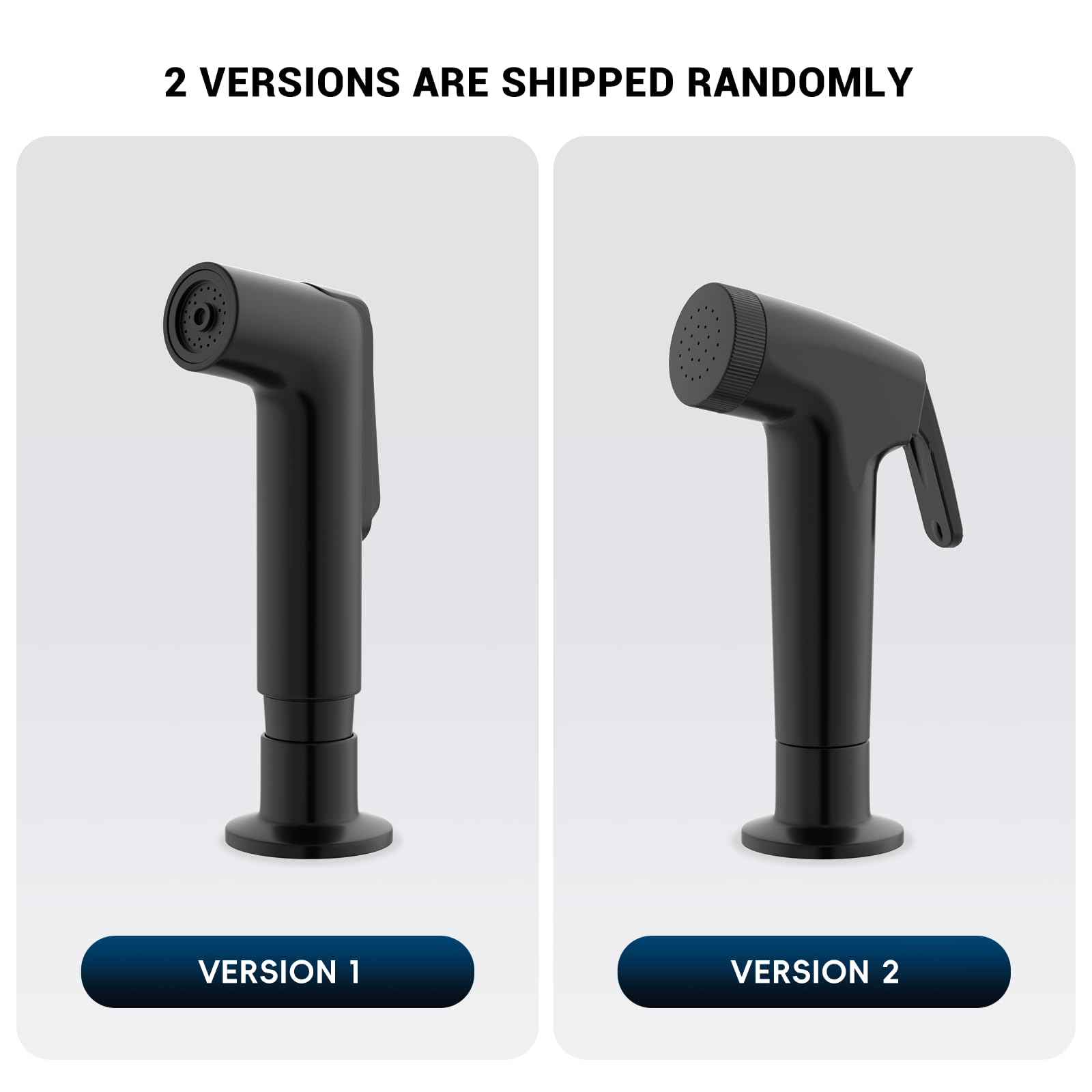 Dayone Black Kitchen Faucet 2 Handles With Side Separate Sprayer, Matte Black Kitchen Sink Faucet High Arc Stainless Steel, 4 Holes Centerset Faucet For Kitchen Rv Laundry Bar, With Supply Lines