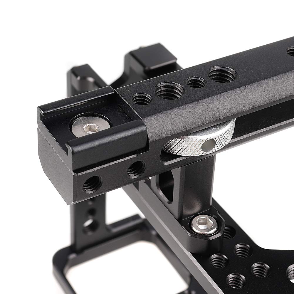 Foto4Easy Camera Cage Stabilizer,Aluminum Alloy Camera Video Cage With Cold Shoe And Top Handle Grip For Dslr Cameras Panasonic S1 S1H S1R