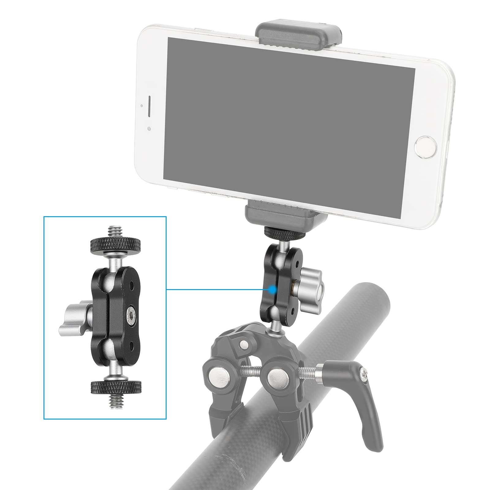 Camvate Mini Magic Arm With Dual Universal Ball Head For Monitor/Microphone/Led Video Light -3353
