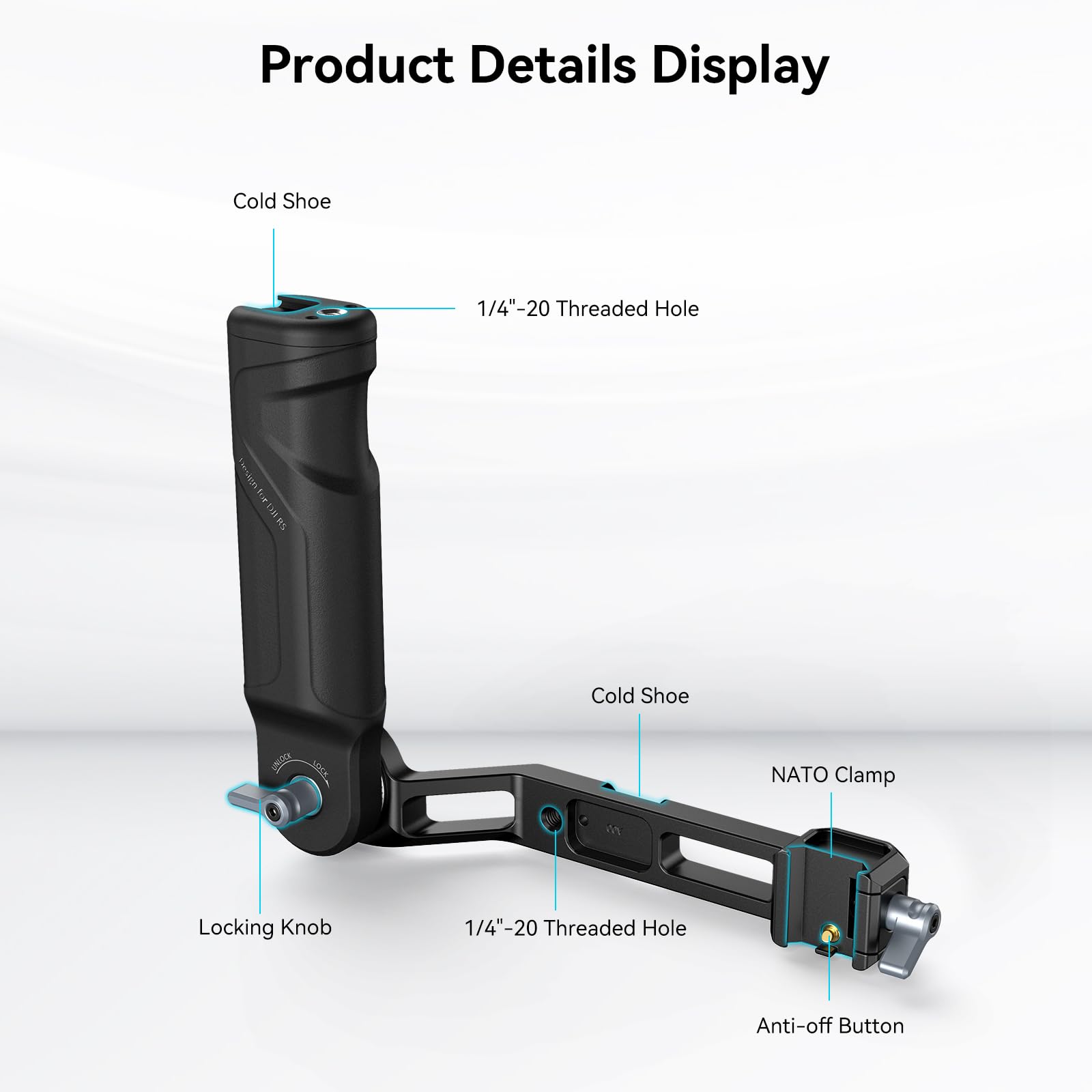 Smallrig Plastic Lightweight Adjustable Handle Sling Handgrip For Dji Rs 3 Mini + Rs 3 Mini Quick Release Clamp