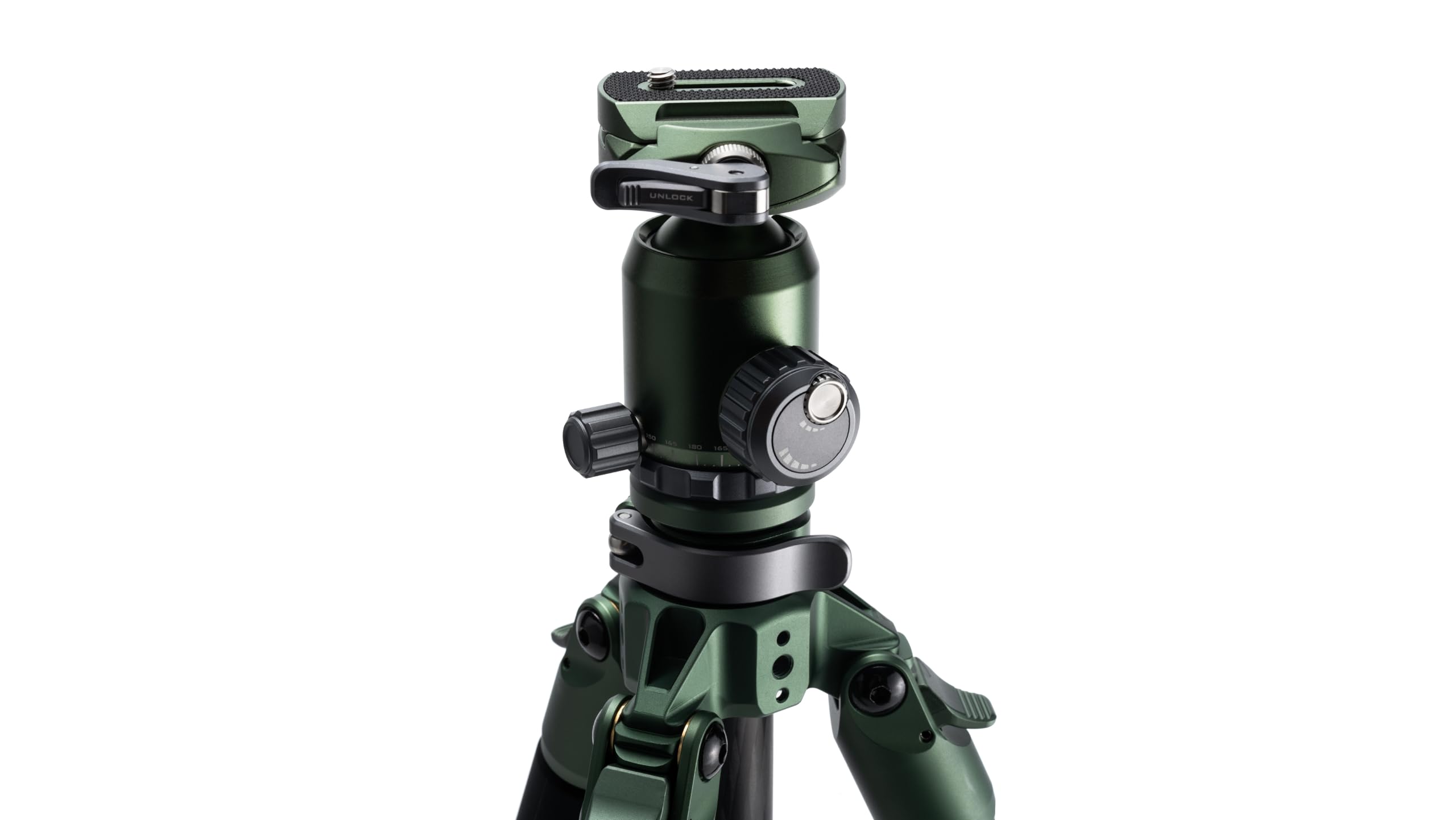 Tilta Travel Ball Head With 3-Stage Carbon Fiber Tripod Legs (5Kg)  11Lbs Load Capacity  Arca Quick Release Plate  Multiple Mounting Points  Low-Angle Shooting (Forest Green)