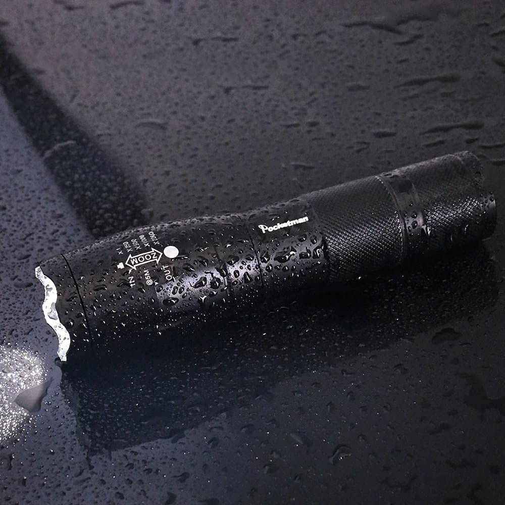 Pocketman 5 Pack, 1200 Lumens Led Tactical Flashlight Water Resistant Handheld Torch With 5 Modes And Adjustable Focus
