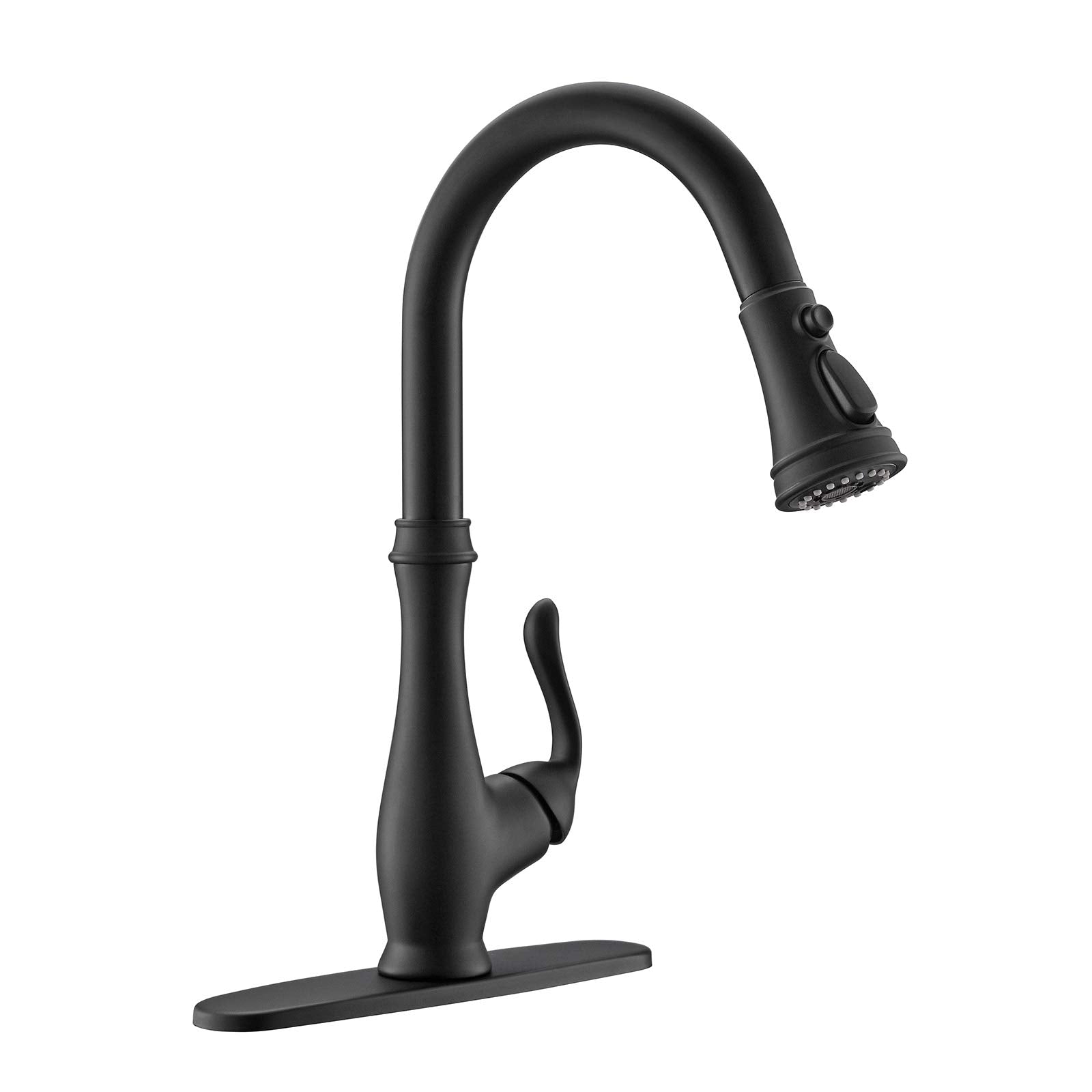 Paking Kitchen Faucet, Kitchen Sink Faucet, Sink Faucet, Matte Black Kitchen Faucet,Kitchen Faucets With Pull-Down Sprayer, Sweep Spray