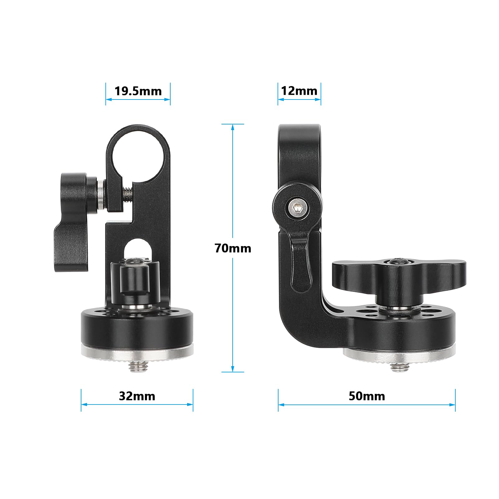 Camvate 15Mm Rod Clamp To M6 Rosette Style Mount - 3547
