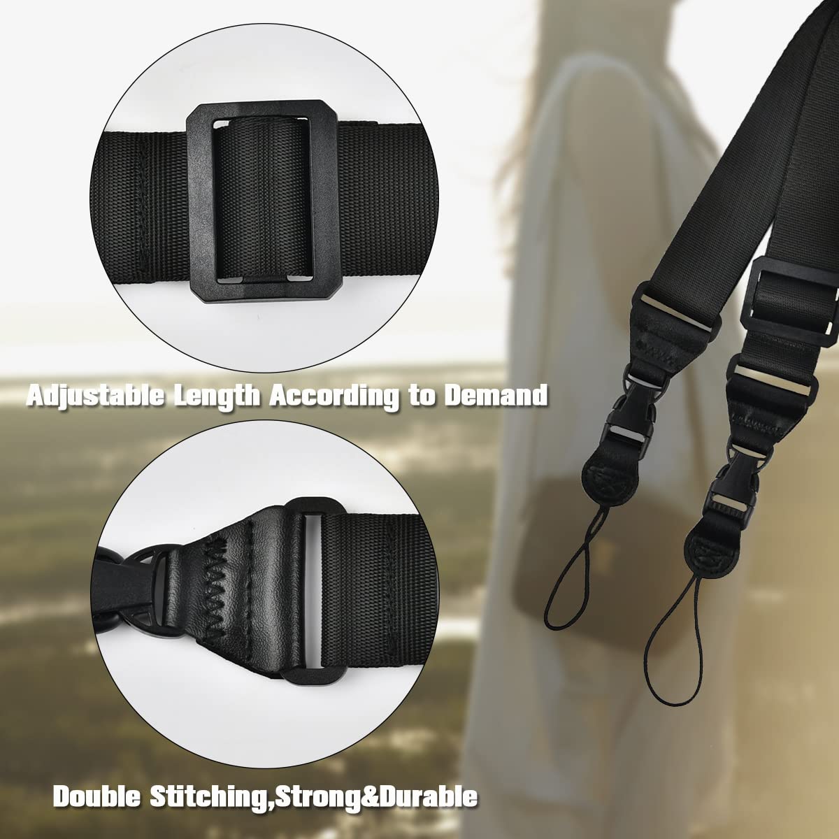 Foccts 3 Pack Adjustable Shoulder Strap, Nylon Neck Lanyard For Ipad, Tablet Lanyard Strap Replacement Shoulder Strap For Ipad Case Tablet Case, Camera Binocular Crossbody Laptop Luggage Bag