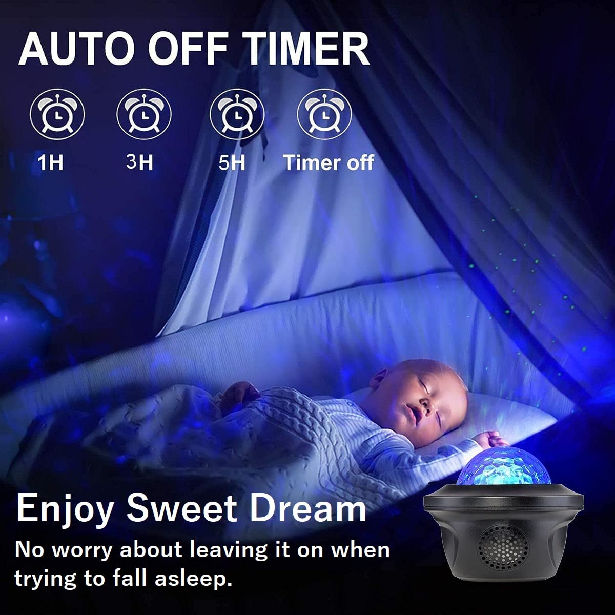 Ludyhevy Galaxy Projector For Bedroom, Star Projector With Music Sync Lighting Effects, Bluetooth Speaker, Remote Control Galaxy Light, Timer Night Light, Sky Light Projecter For Room Decor